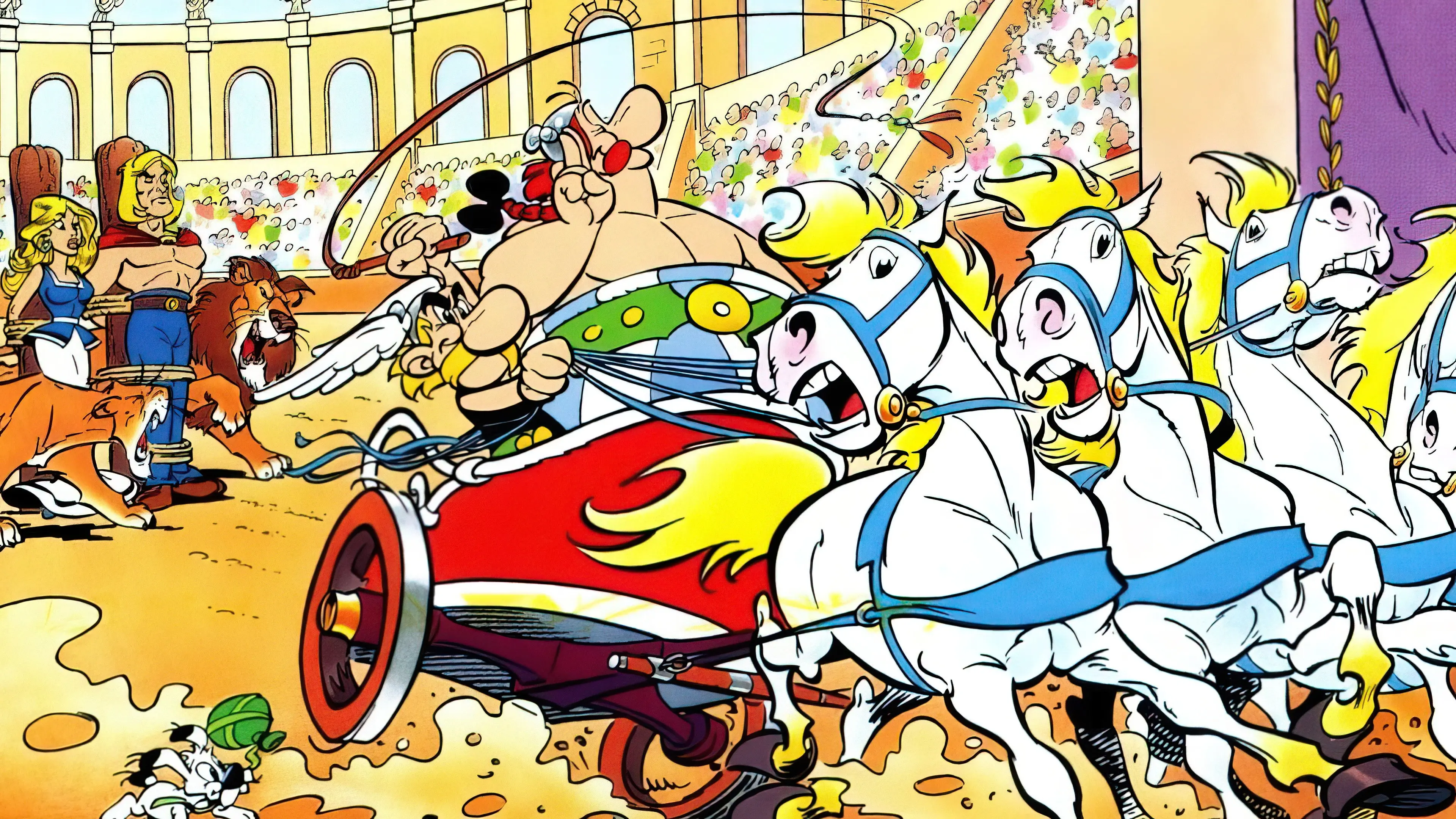 Asterix vs. Caesar backdrop