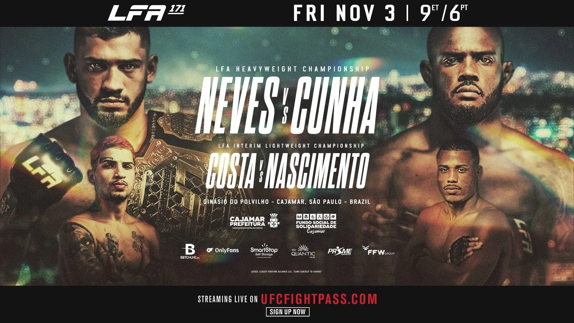 LFA 171: Neves vs. Cunha backdrop