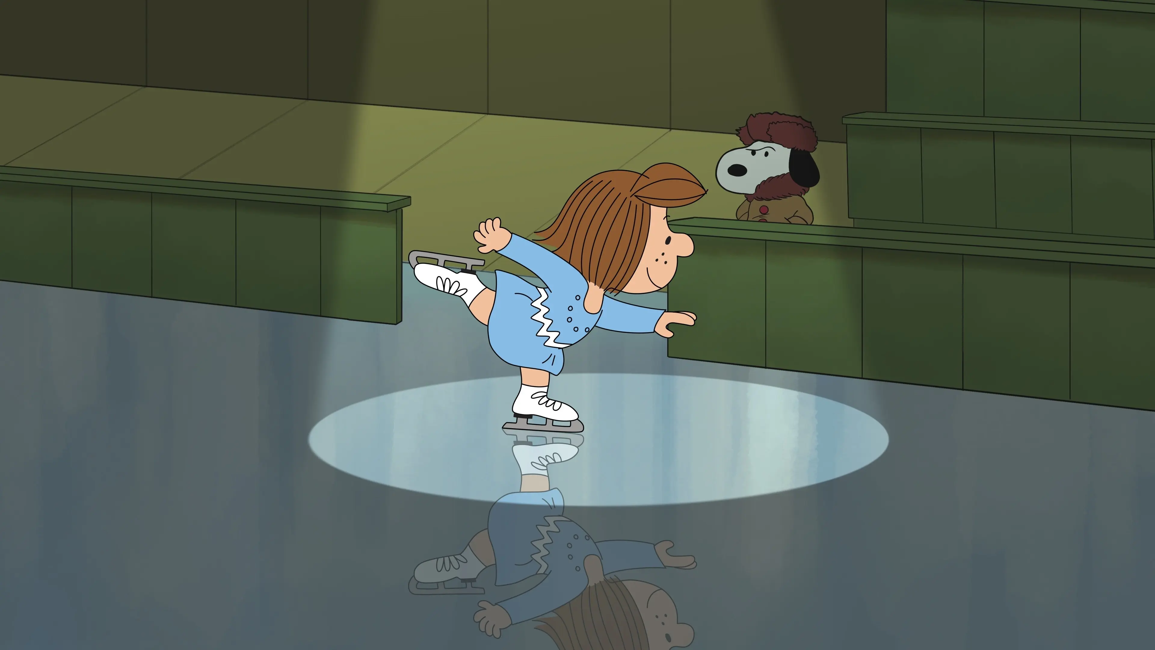 She's a Good Skate, Charlie Brown backdrop
