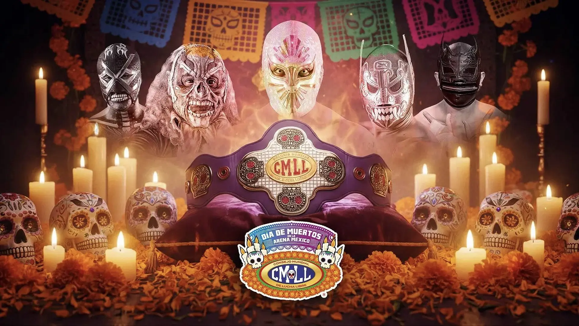 CMLL Dia De Muertos Viernes Espectacular backdrop