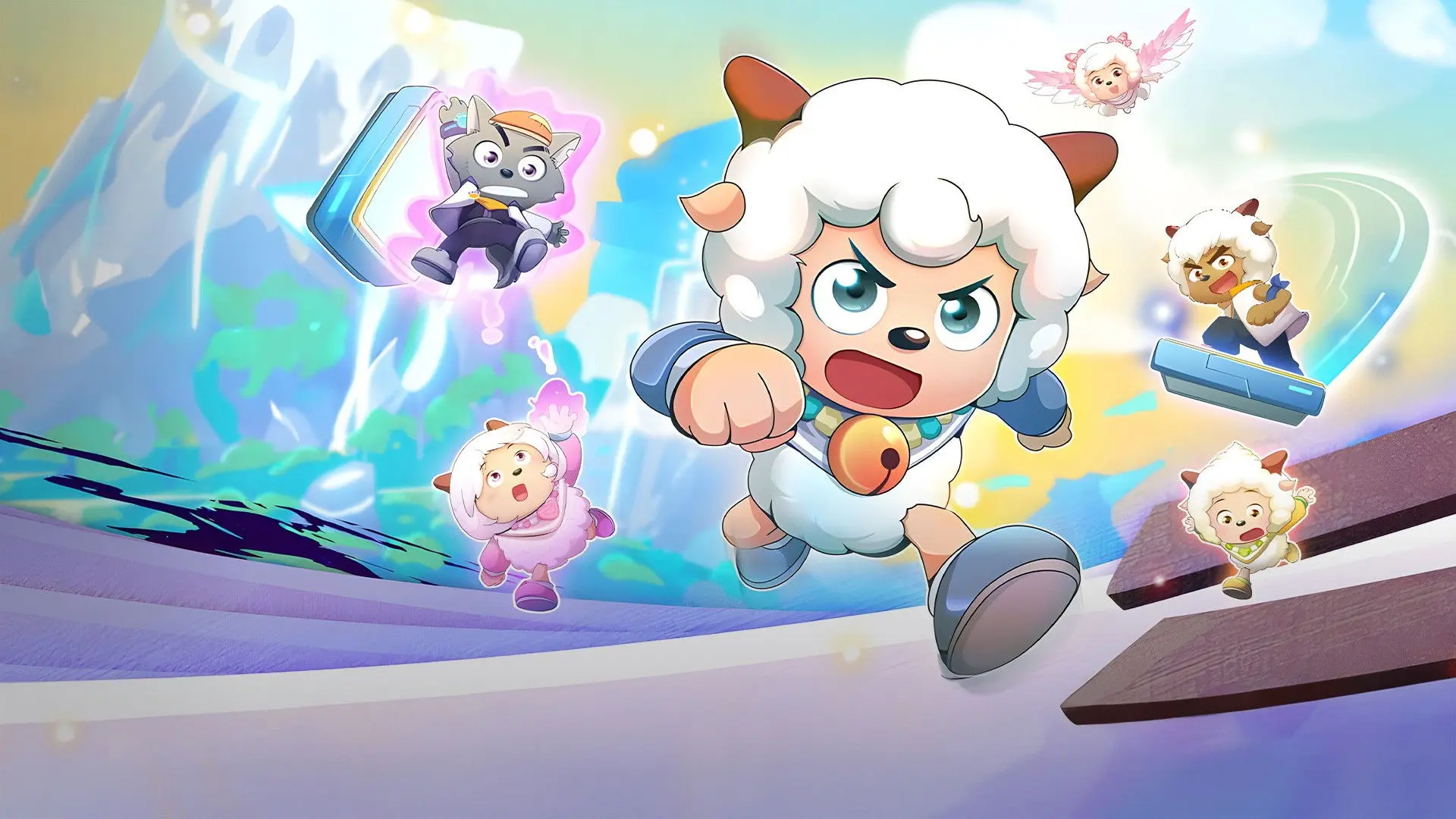 Pleasant Goat and Big Big Wolf: Crazy Hubs backdrop