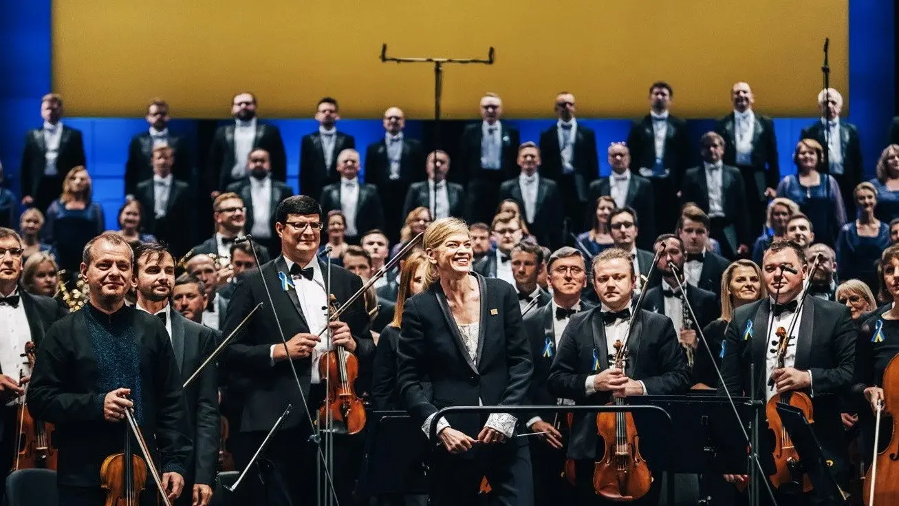 Ukraine's Musical Freedom Fighters with Clive Myrie backdrop