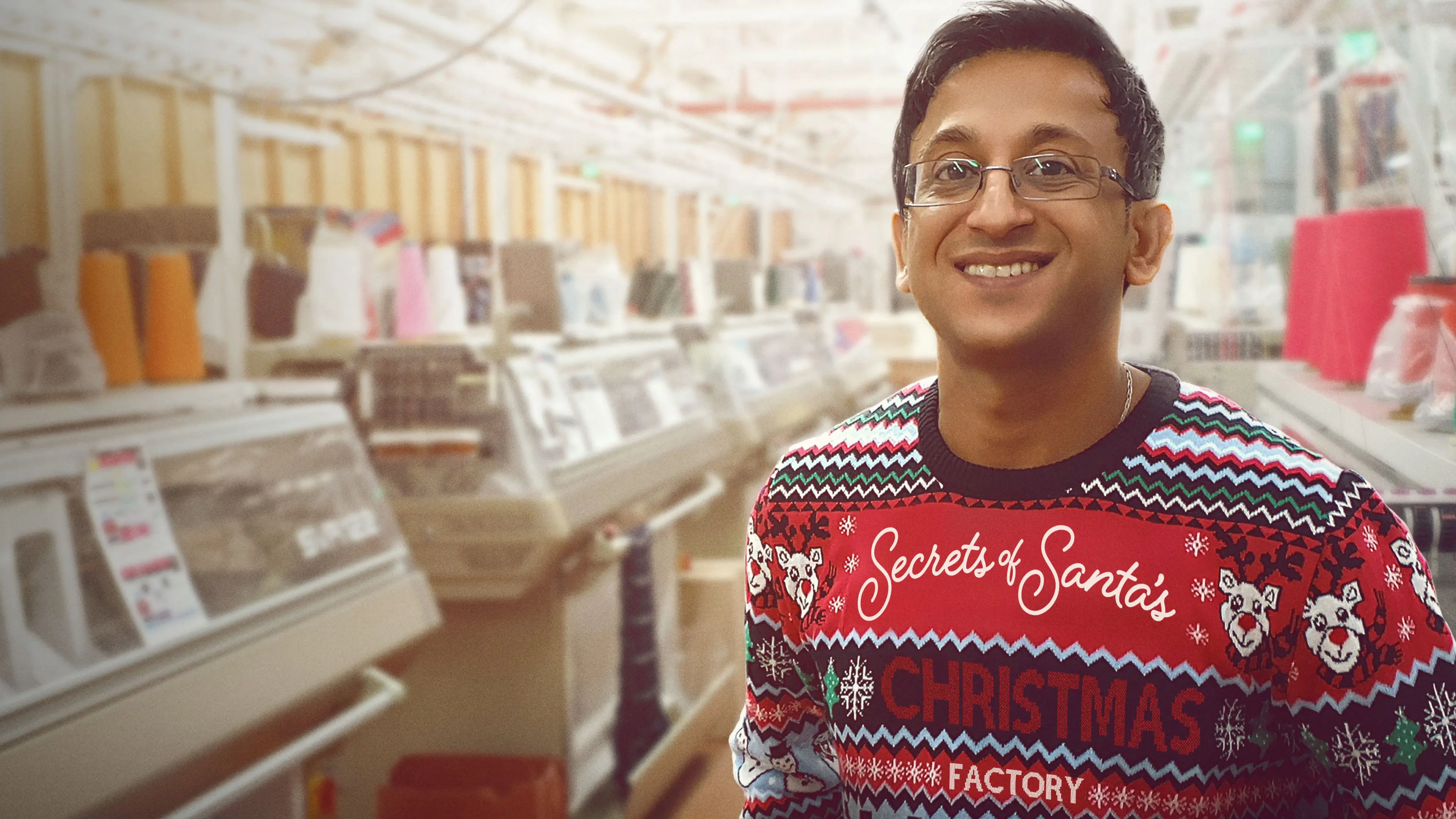Secrets of the Christmas Factory backdrop