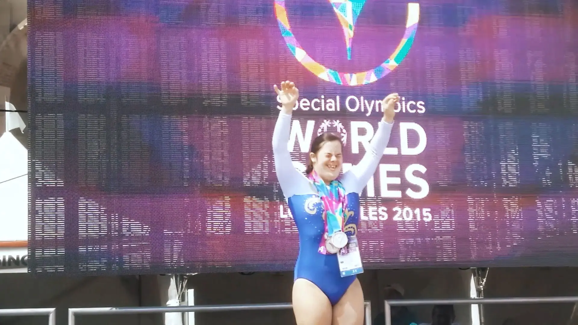 An Olympic Family backdrop