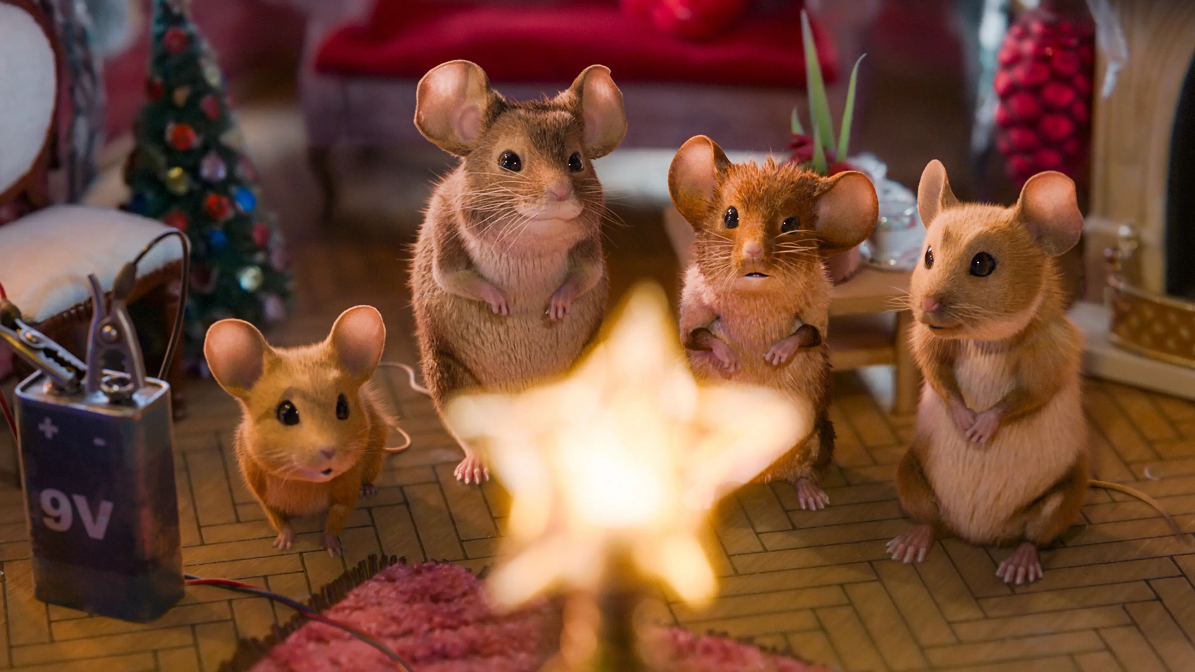 A Mouse Hunt for Christmas backdrop