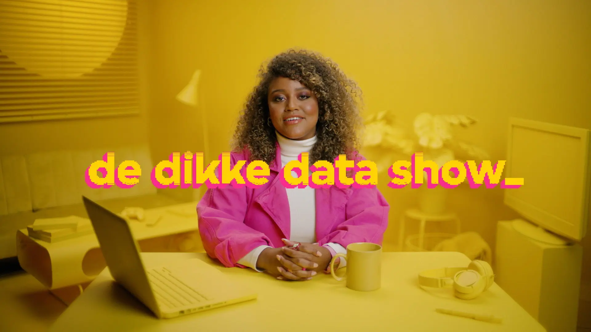 De dikke data show backdrop