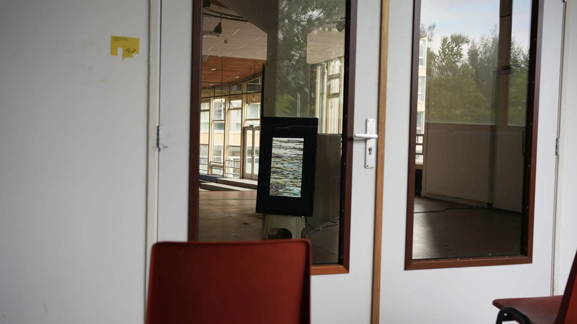 A puddle of water held in shape by my thoughts backdrop