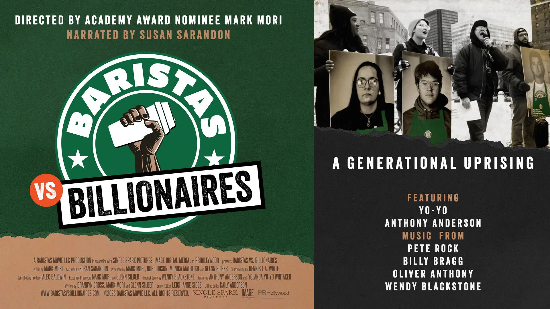Baristas vs Billionaires backdrop