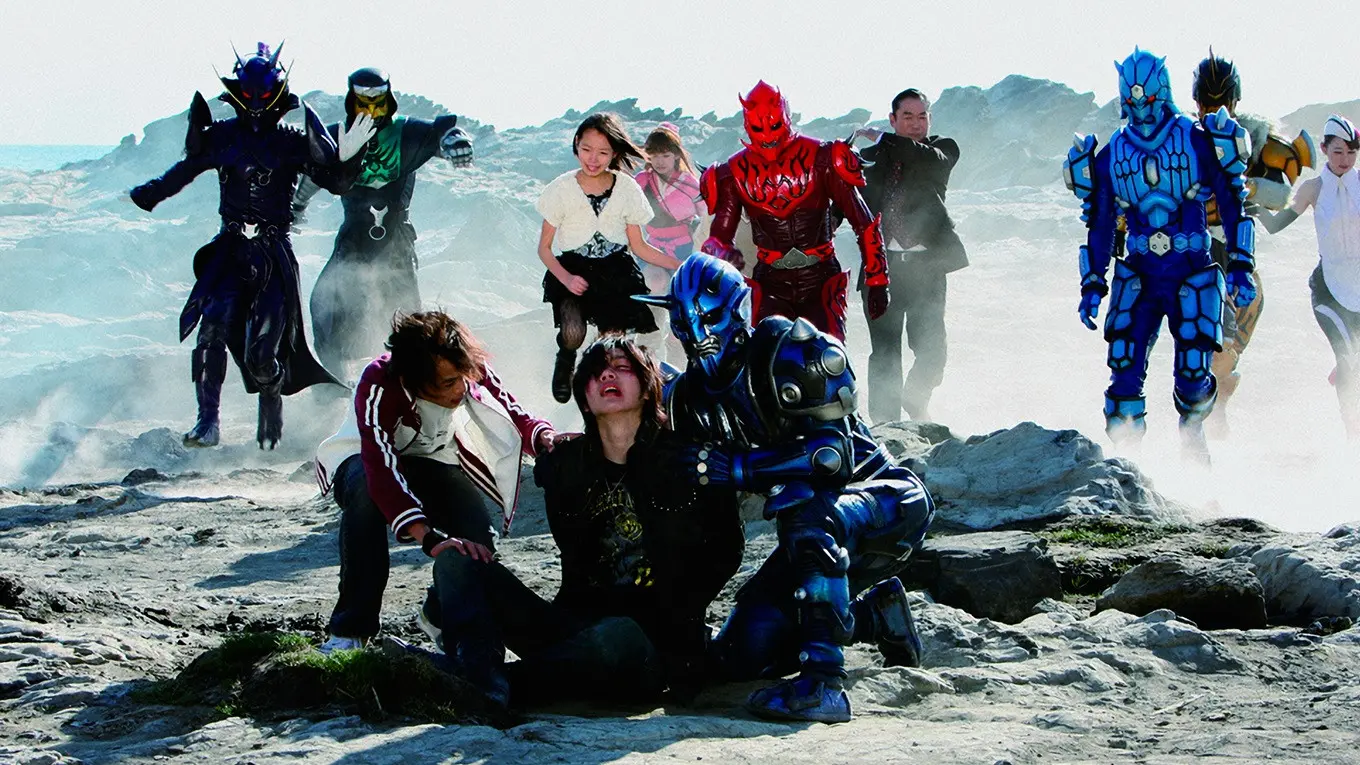 Super Kamen Rider Den-O & Decade NEO Generations: The Onigashima Warship backdrop