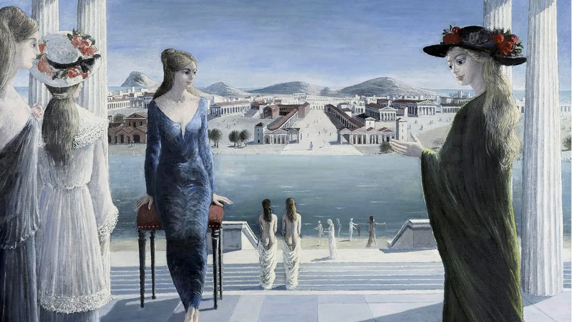 Paul Delvaux: The Sleepwalker of Saint Idesbald backdrop