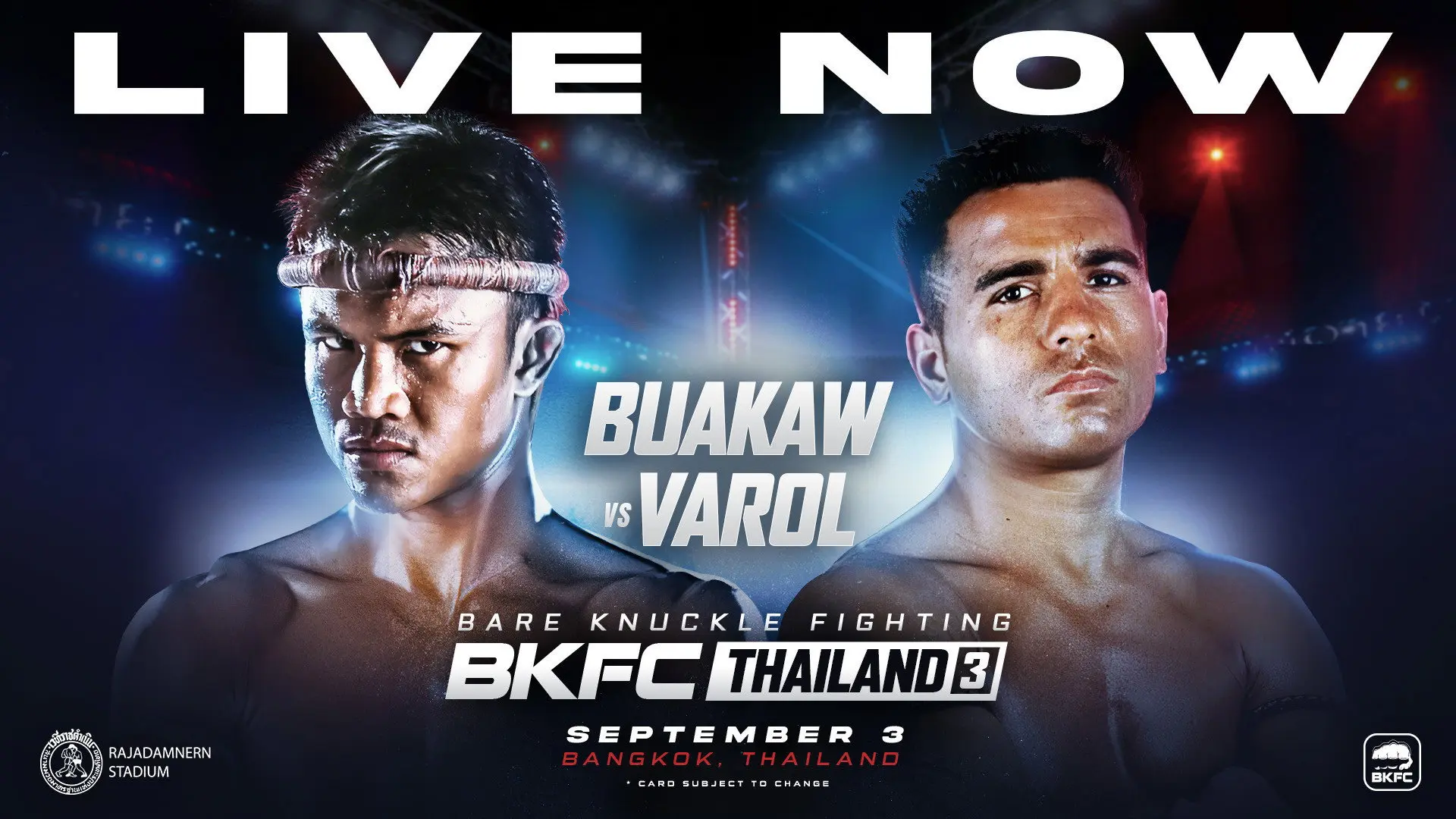 BKFC Thailand 3 backdrop