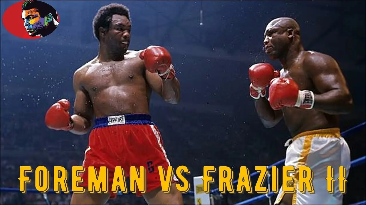 George Foreman vs Joe Frazier II backdrop