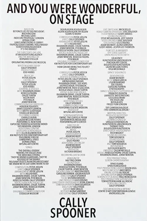 And You Were Wonderful, On Stage