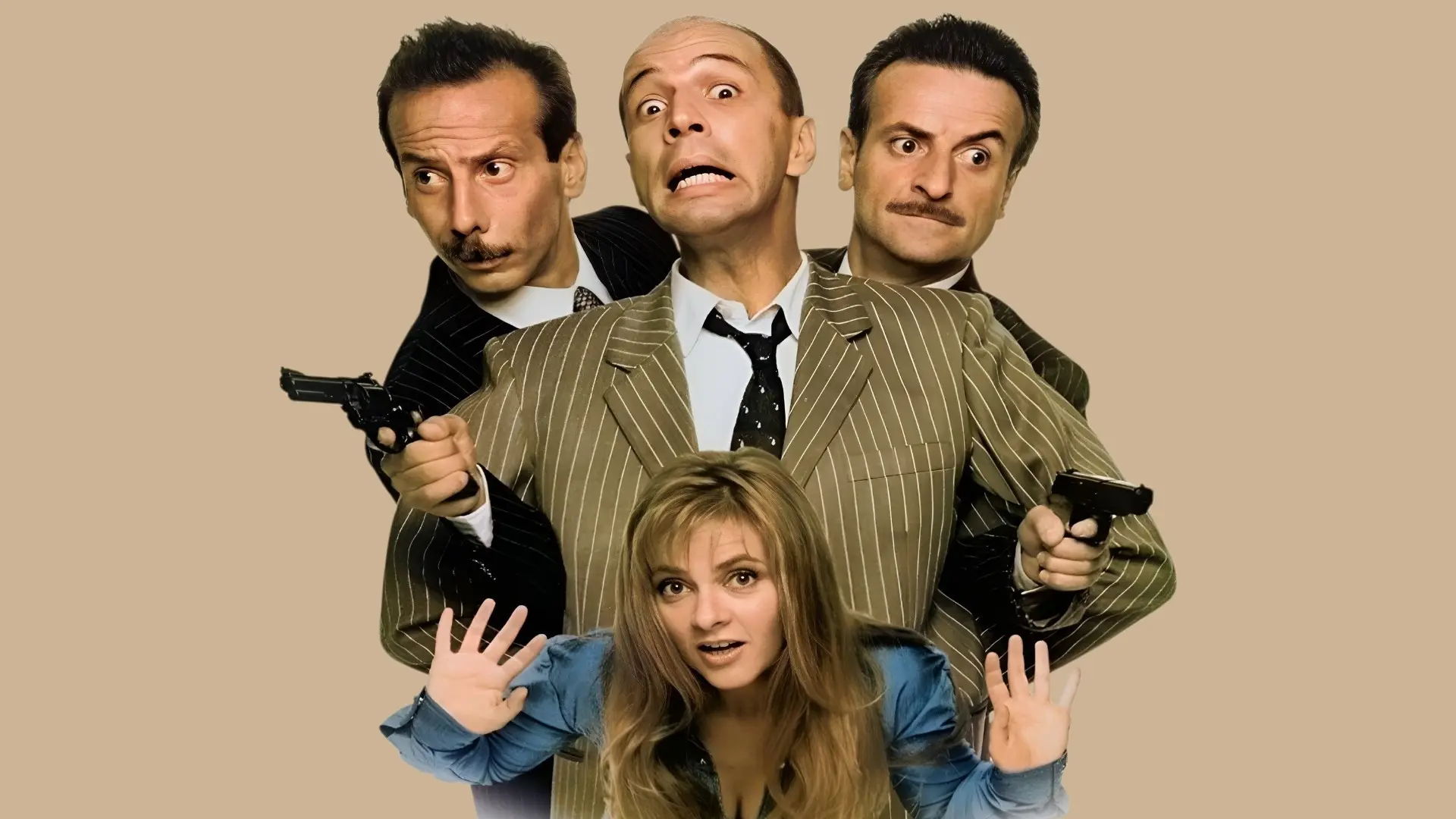 Three Men and a Leg backdrop