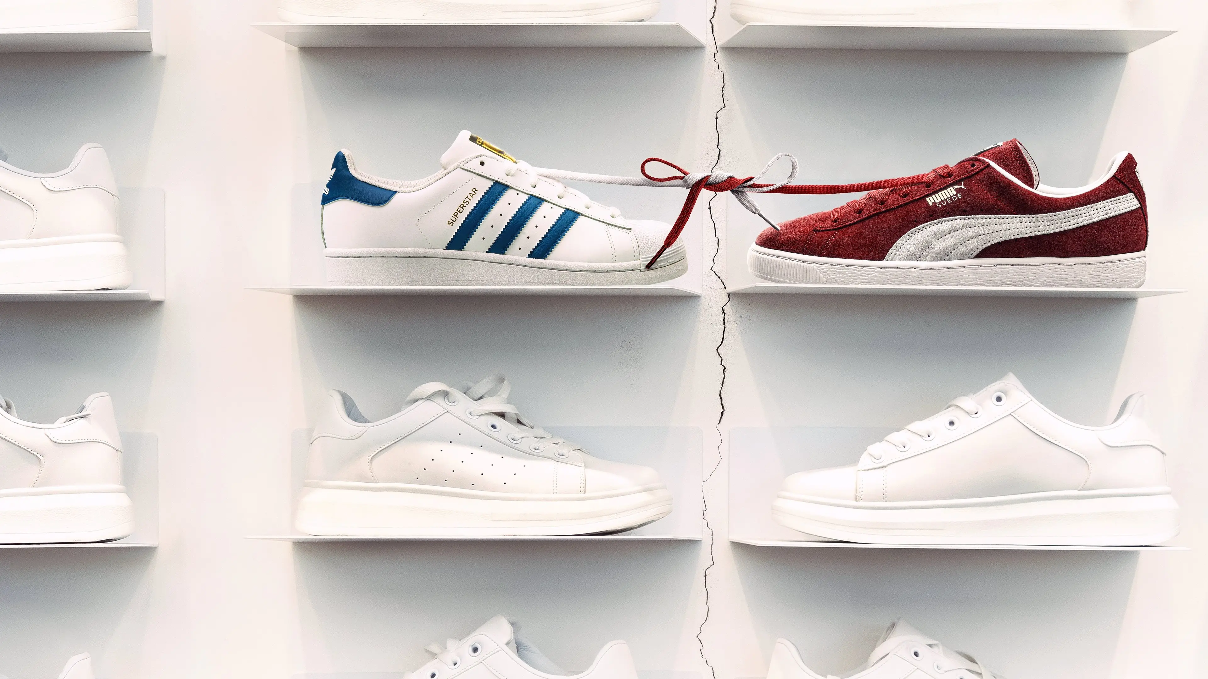 Sneaker Wars: Adidas V. Puma backdrop
