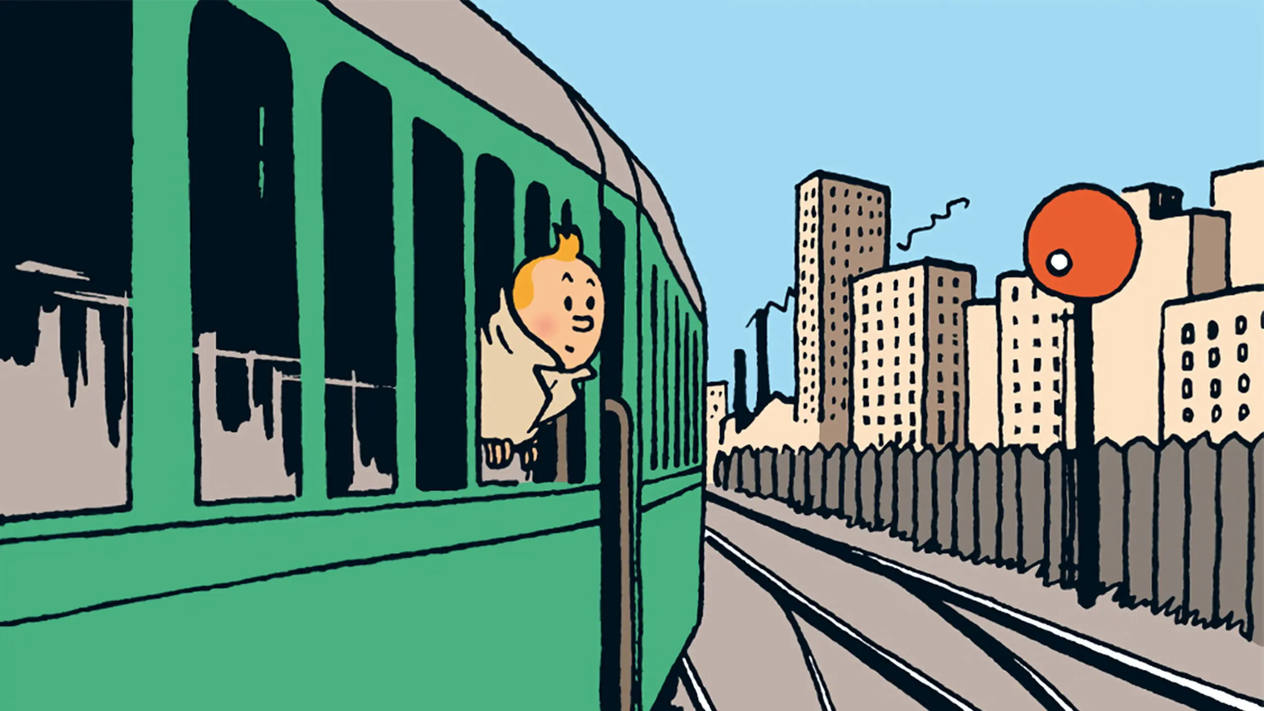 Tintin in America backdrop