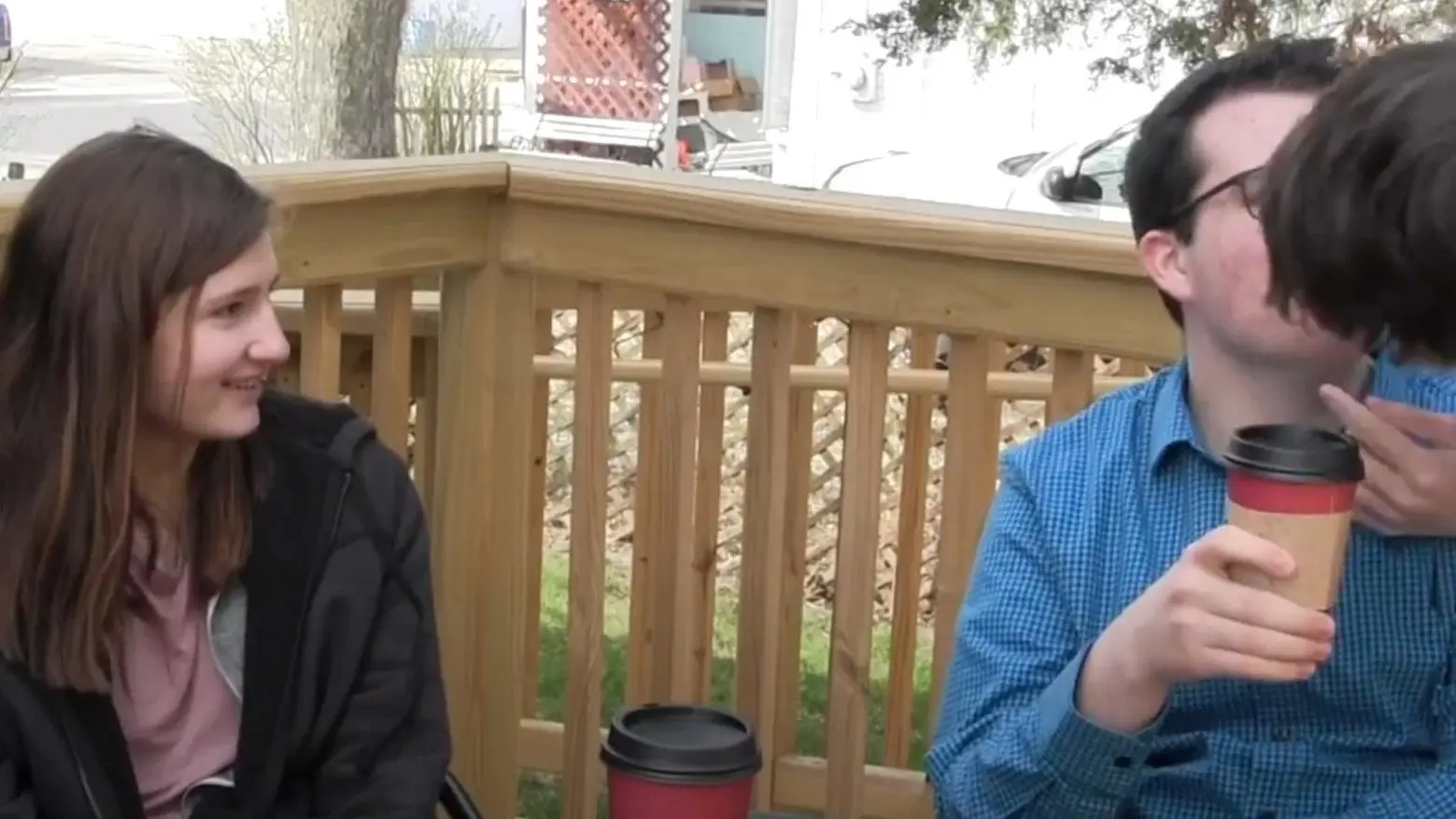 Chillin' at the Bank House Cafe backdrop