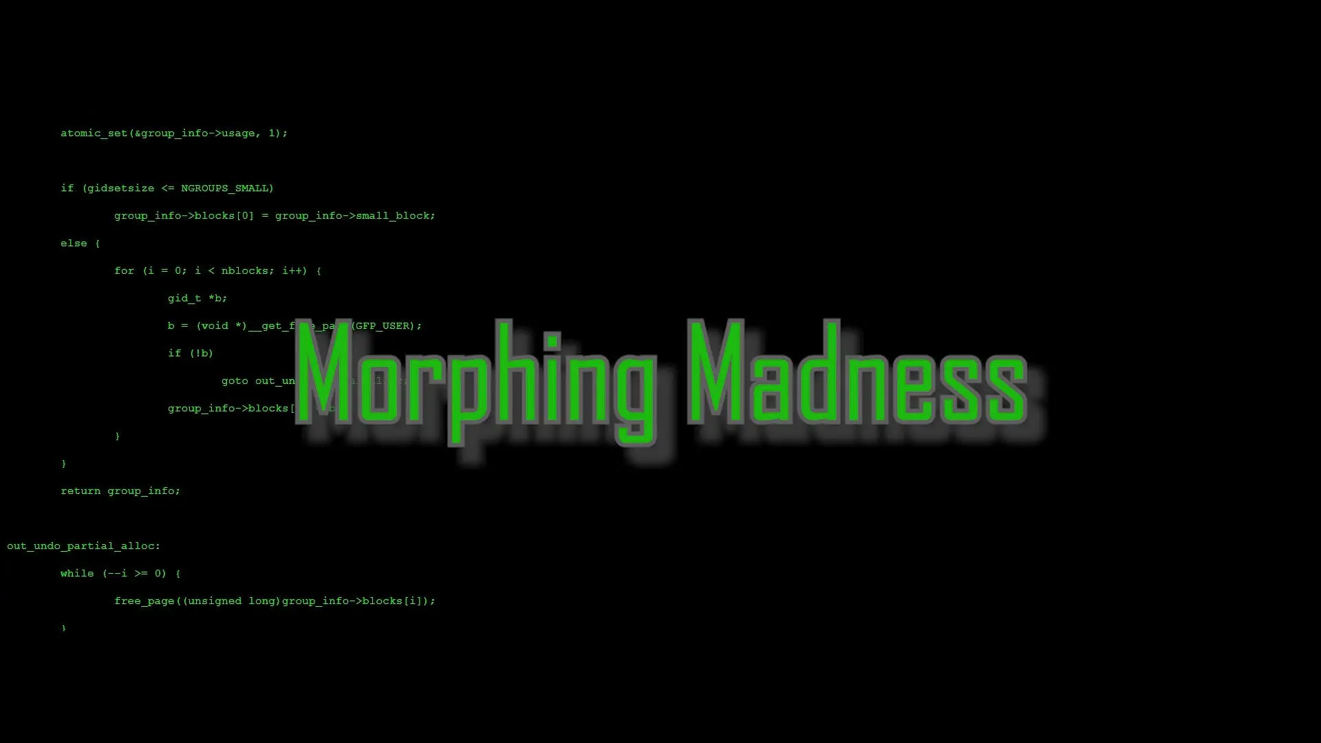 Morphing Madness backdrop